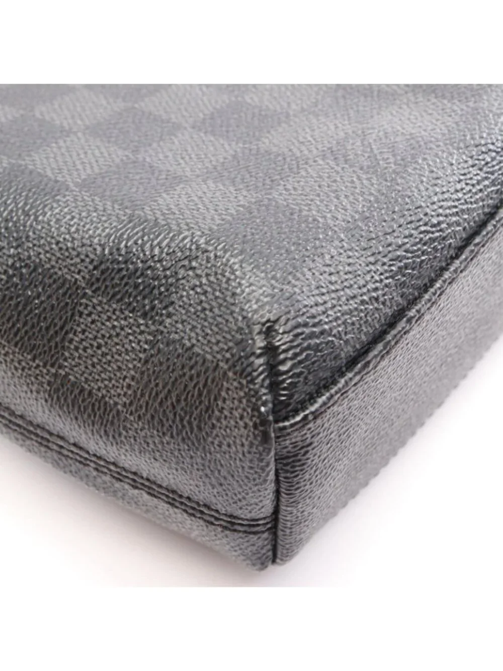 Louis Vuitton Shoulder Bag Mick PM Damier Graphite Canvas Leather
